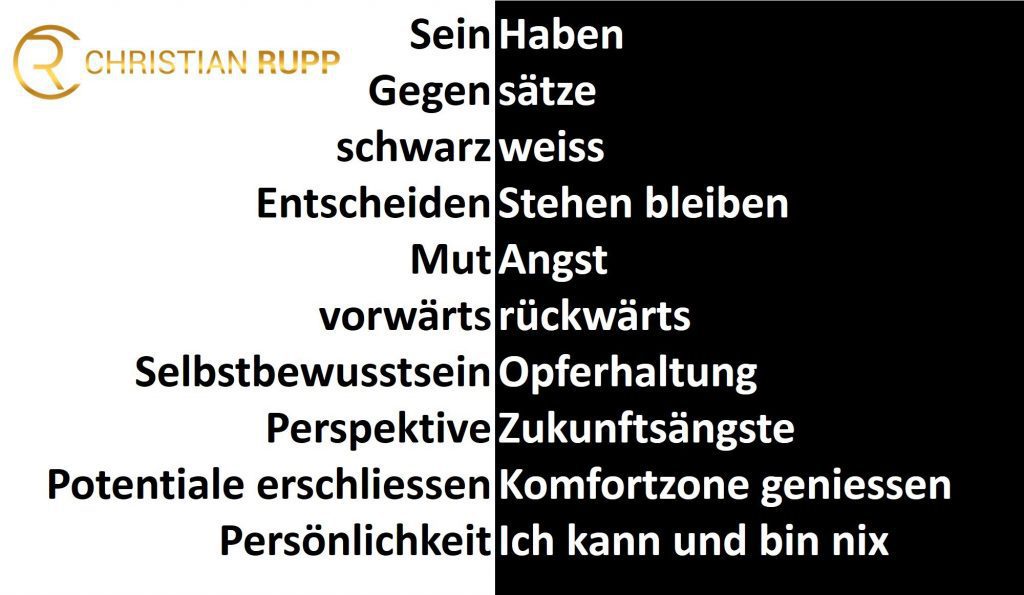 Coaching entlarvt innere Gegensätze und löst Blockaden auf