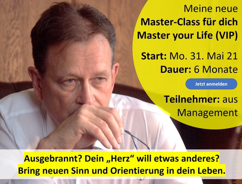 Neue Master-Class für Unternehmer:Innen + Manager:Innen Start 31. Mai 2021